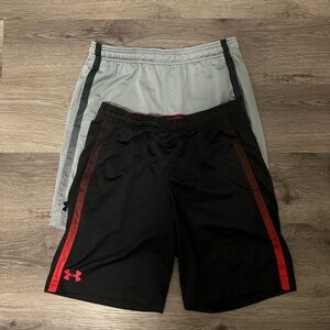 Under Armour Men's Black and Gray Shorts Set of 2